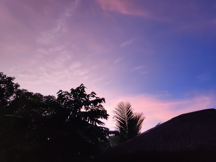 Sunset view on Camiguin Island after arriving from Cebu