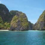 Limestone island in Bacuit Bay, El Nido, Palawan, the starting point for the El Nido to Coron route