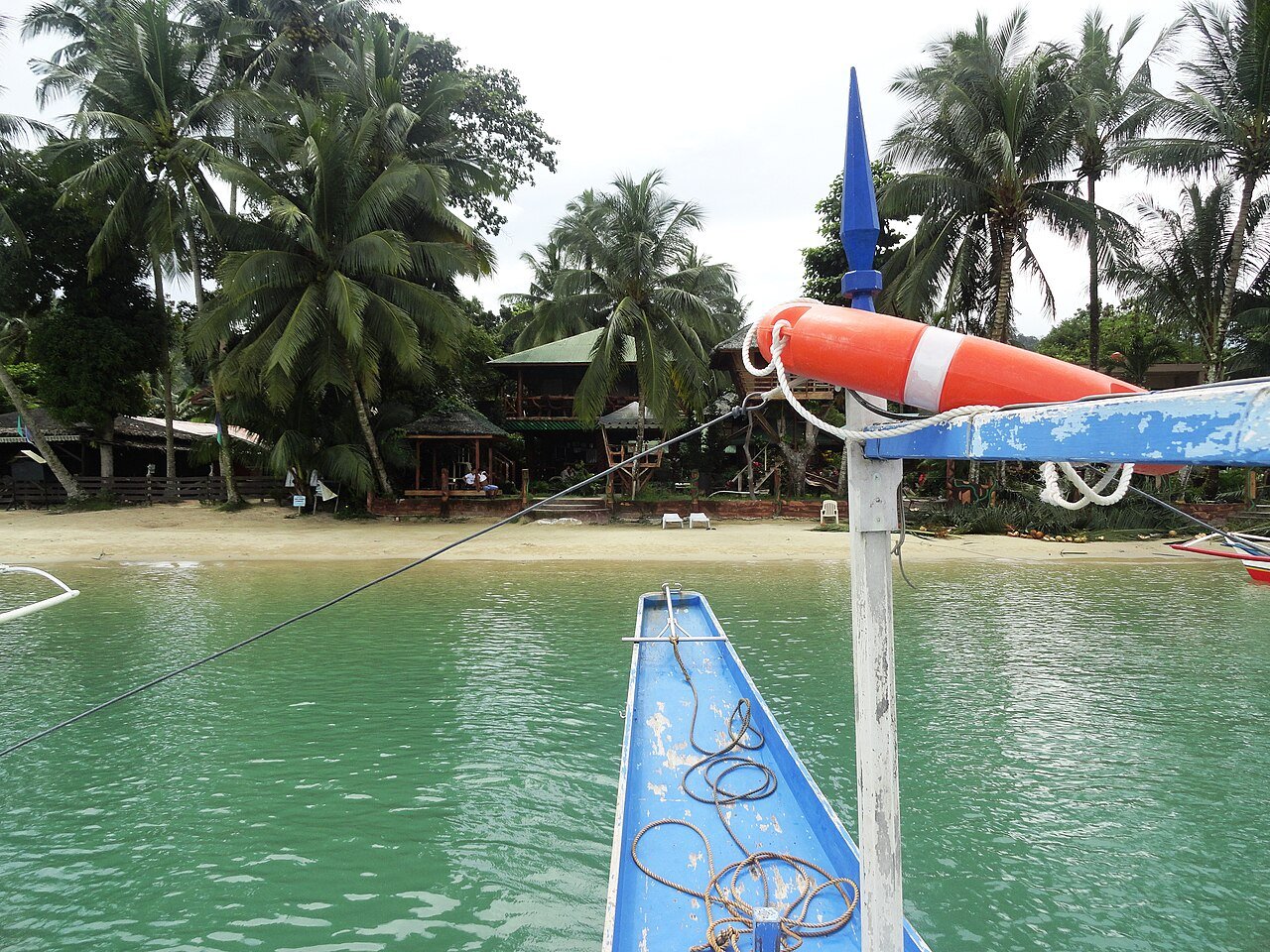 Coastline view of Port Barton in Palawan, Philippines