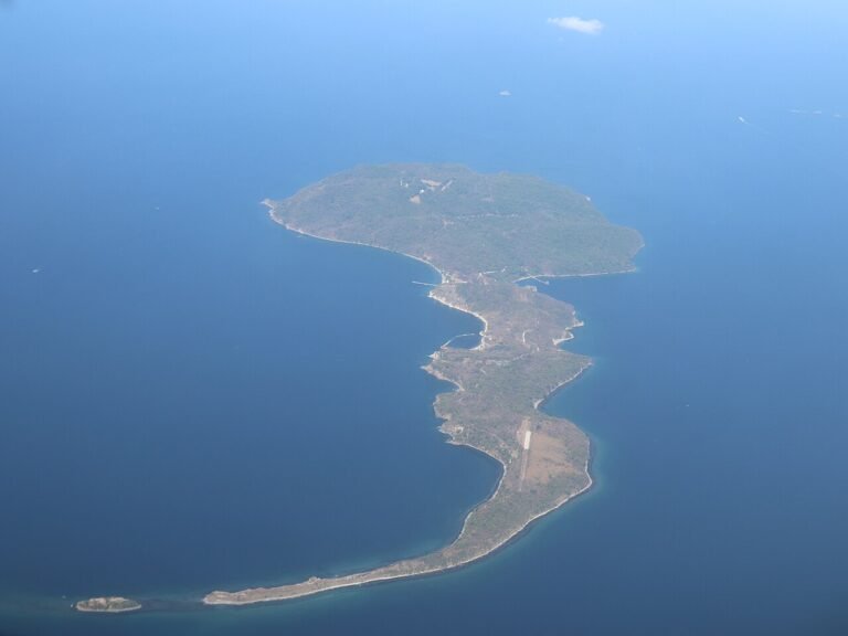 Aerial view of Corregidor Island, Cavite City