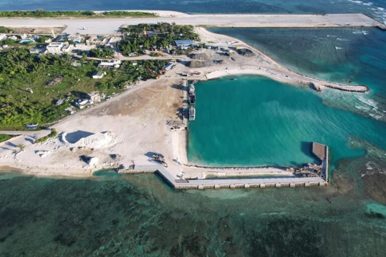 Sheltered port construction on Pag-asa Island (Thitu Island), Kalayaan municipality